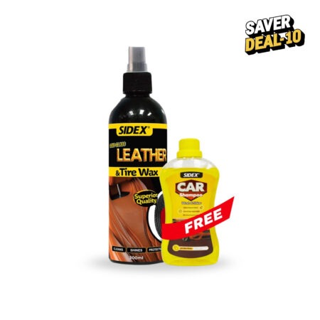 (Saver Deal-10) Leather & Tire Wax with Free Wash & Shine Shampoo