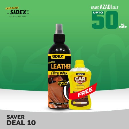 (Saver Deal-10) Leather & Tire Wax with Free Wash & Shine Shampoo