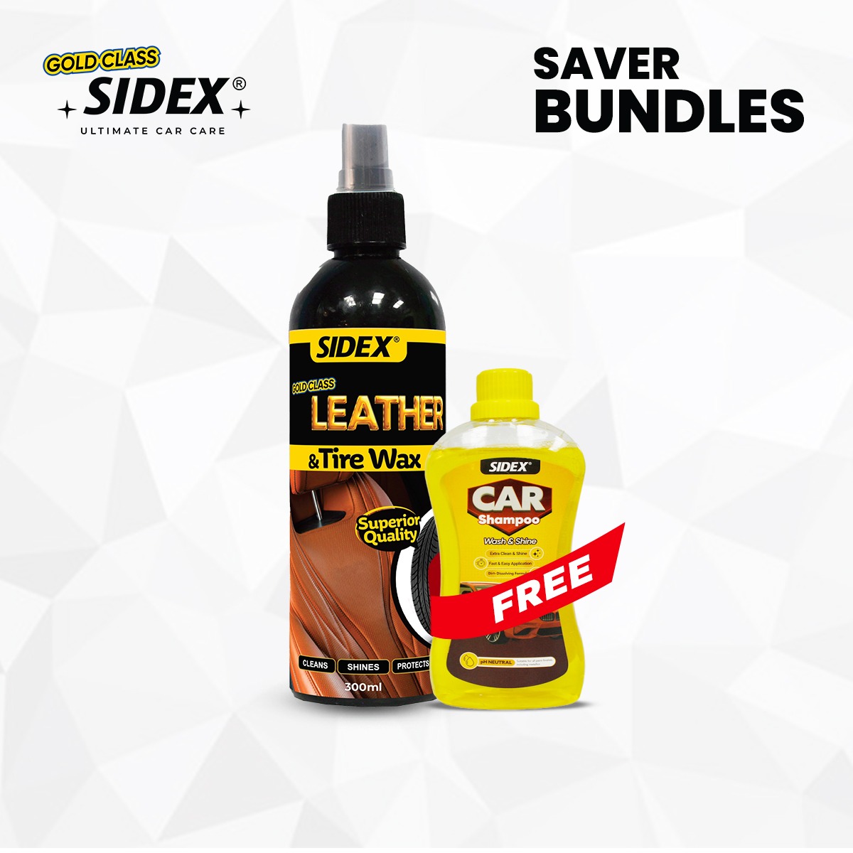 (Saver Deal-10) Leather & Tire Wax with Free Wash & Shine Shampoo