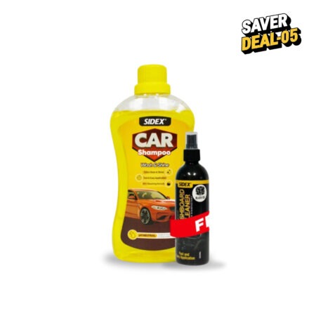 (Saver Deal-5) Wash & Shine Shampoo 500ml with Free Dashboard Cleaner