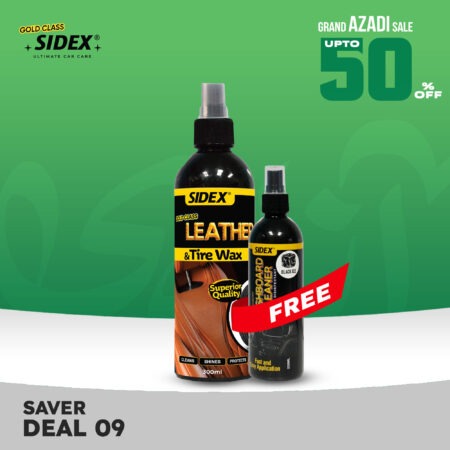 (Saver Deal-9) Leather & Tire Wax with Free Dashboard Cleaner 120ml